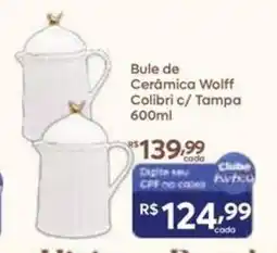 Barbosa Supermercados Bule de Cerâmica Wolff Colibri c/ Tampa oferta
