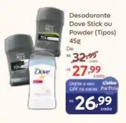 Barbosa Supermercados Desodorante Dove Stick ou Powder (Tipos) oferta