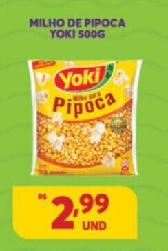 Atacadão Centro Sul Milho de pipoca Yoki 500g oferta