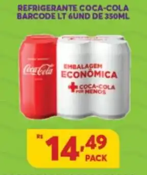 Atacadão Centro Sul Refrigerante Coca-Cola Barcode Lt 6und de 350ml oferta