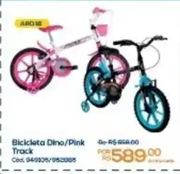 Lojas Colombo Bicicleta Dino/Pink R Track oferta