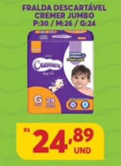 Atacadão Centro Sul Fralda Descartavel Cremer Jumbo oferta