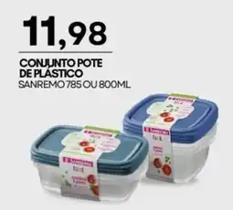 Mercadão Atacadista Conjunto pote de plástico sanremo oferta