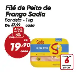 Dia Filé de Peito de Frango Sadia Bandeja oferta
