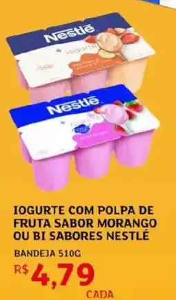 Assaí Atacadista Iogurte com polpa de fruta sabor morango ou bi sabores nestlé oferta