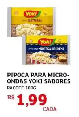 Assaí Atacadista Pipoca para micro- ondas yoki sabores pacote oferta