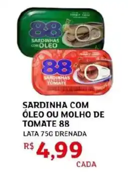 Assaí Atacadista Sardinha com óleo ou molho de tomate 88 oferta