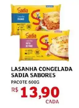Assaí Atacadista Lasanha congelada sadia sabores oferta