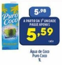 Arena Atacado Agua de Coco Puro Coco 1L oferta