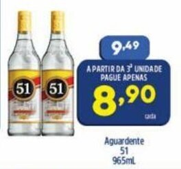 Arena Atacado Aguardente 51 965ml oferta