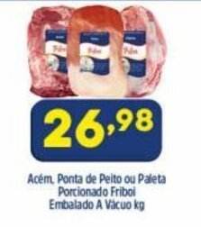Arena Atacado Acem, Ponta de Peito ou Paleta Porcionado Friboi Embalado a vacuo 1kg oferta