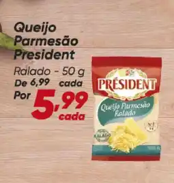 Dia Queijo Parmesão President Ralado oferta