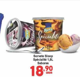 Rede Super Compras Sorvete Sloop Spècialité Sabores oferta