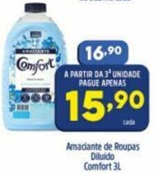 Arena Atacado Amaciante de Roupas Diluido Comfort 3L oferta