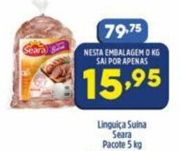 Arena Atacado Linguica Suina Seara pacote 1kg oferta