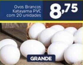Ovos Brancos Katayama PVC com 20 unidades
