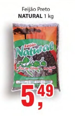 Supermercados Mundial Feijao Preto Natural 1kg oferta