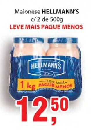 Supermercados Mundial Maionese Hellmann's c/2 de 500g leve mais pague menos oferta