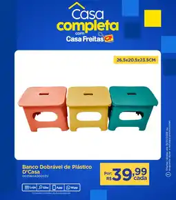 Casa Freitas Banco Dobrável de Plástico D'Casa oferta