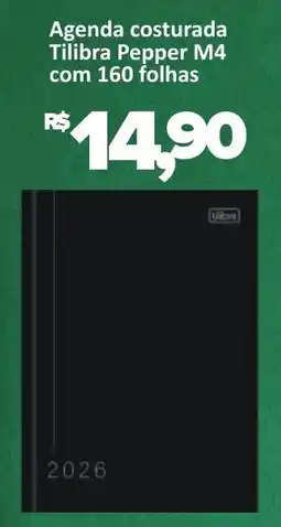 Supermercados Savegnago Agenda costurada Tilibra Pepper M4 oferta