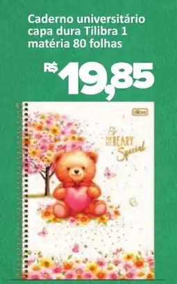 Supermercados Savegnago Caderno universitário capa dura Tilibra 1 matéria 80 folhas oferta