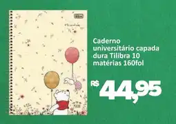 Supermercados Savegnago Caderno universitário capada dura Tilibra 10 matérias 160fol oferta