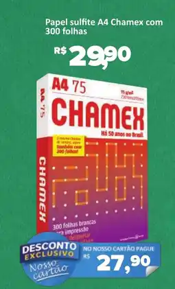 Supermercados Savegnago Papel sulfite A4 Chamex com 300 folhas oferta