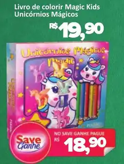 Supermercados Savegnago Livro de colorir Magic Kids Unicórnios Mágicos oferta
