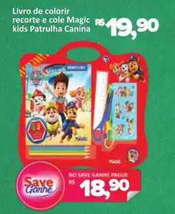 Supermercados Savegnago Livro de colorir recorte e cole Magic kids Patrulha Canina oferta