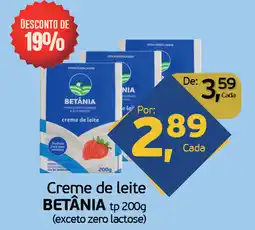 Cometa Supermercados Creme de leite BETÂNIA tp oferta