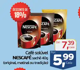 Cometa Supermercados Café solúvel NESCAFÉ sachê oferta