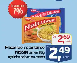 Cometa Supermercados Macarrão instantâneo NISSIN lámen oferta