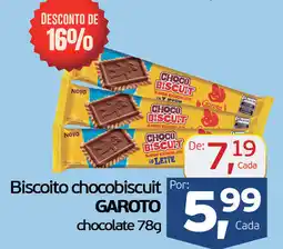 Cometa Supermercados Biscoito chocobiscuit GAROTO chocolate oferta