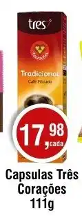 Royal Supermercados Capsulas Três Corações oferta