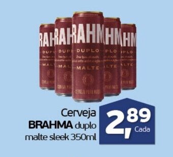Cometa Supermercados Cerveja Brahma Duplo Malte Sleek 350ml oferta
