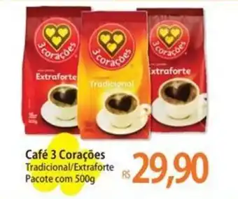 Café 3 Corações Tradicional/Extraforte Pacote