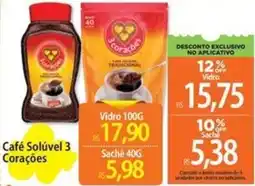 Atacadão Café Solúvel 3 Corações oferta