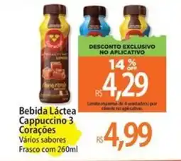 Atacadão Bebida Láctea Cappuccino 3 Corações oferta