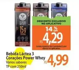 Atacadão Bebida Láctea 3 Corações Power Whey oferta