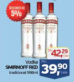 Cometa Supermercados Vodka Por: SMIRNOFF RED tradicional oferta