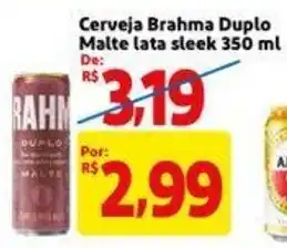Mercado Extra Cerveja Brahma Duplo Malte Sleek 350ml oferta