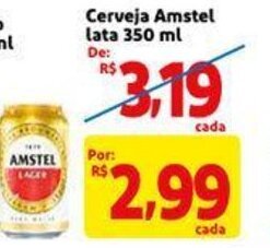 Mercado Extra Cerveja Amstel lata 350ml oferta