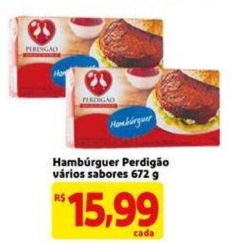 Mercado Extra Hamburguer Perdigao varios sabores 672g oferta