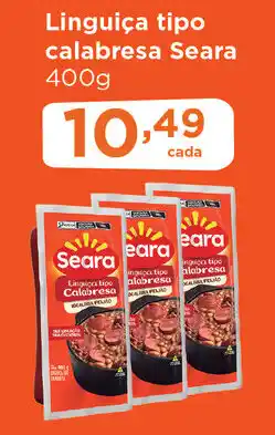Cometa Supermercados Linguiça tipo calabresa Seara oferta