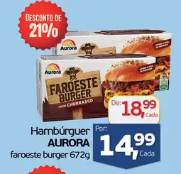 Cometa Supermercados Hambúrguer AURORA faroeste burger oferta