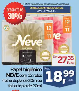 Cometa Supermercados Papel higiênico Por: NEVE oferta