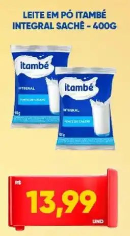 Tatico Leite em pó itambé integral sachê oferta