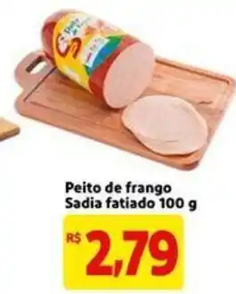 Mercado Extra Peito de Frango Sadia Frango 100g oferta