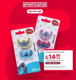 Lojas Americanas borrachas stitch c/2 molin oferta
