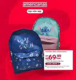 Lojas Americanas mochilas stitch school basics oferta